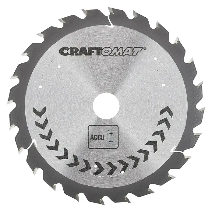 Craftomat Kreissägeblatt Accu Holz - 150 mm, Bohrung: 16 mm - 20 mm, Anzahl Zähne: 24 Stk. - Kreissägeblatt von Craftomat, ideal zum präzisen Schneiden von Holz und anderen Materialien. Das Blatt ist robust und langlebig.