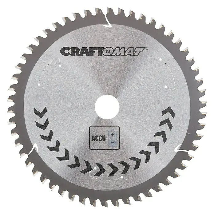 Craftomat Kreissägeblatt Accu Alu - 165 mm, Bohrung: 20 mm, Anzahl Zähne: 54 Stk. - Kreissägeblatt von Craftomat. Optimal zum akkubetriebenen Sägen von Holz und Holzwerkstoffen. Präzise und effiziente Schnitte.