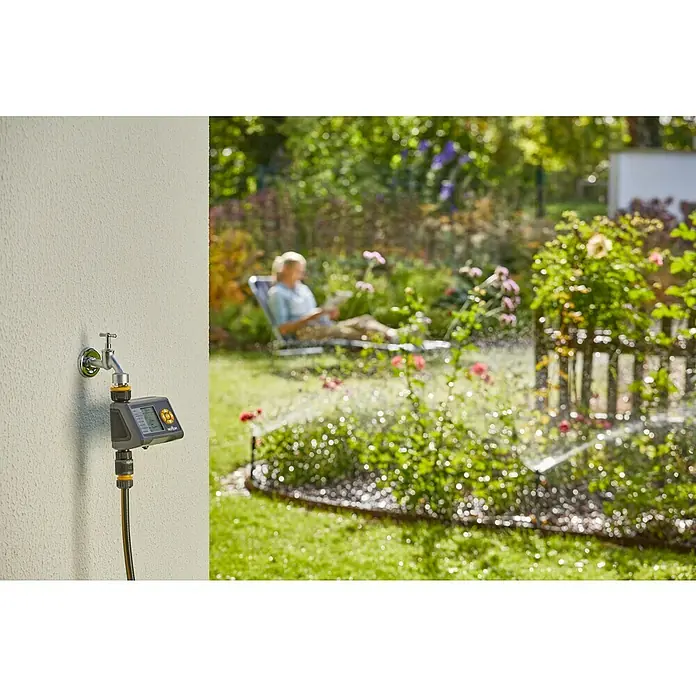 Neptun Bewässerungscomputer - Bewässerungsdauer: 1 min - 240 min - Intelligenter Wasserhahn-Bewässerungscomputer zur automatischen Gartenbewässerung mit Zeitschaltuhr zur Steuerung von Sprinklern und Bewässerungssystemen.