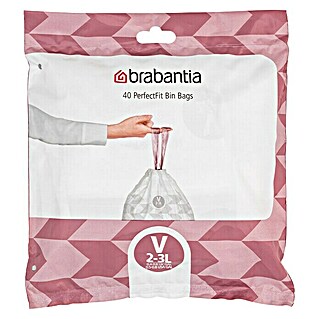 Brabantia Müllbeutel PerfectFit (Fassungsvermögen: 2 l - 3 l, Passend für: Abfalleimer Brabantia, 40 Stk.)