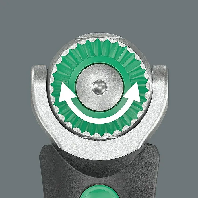 Wera Zyklop Knarrensatz Pocket 8009 - ¼″, 13 -tlg. - Werkzeug mit Drehrichtungspfeilen.