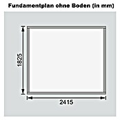 Karibu Gartenhaus Stockach (L x B: 246 x 186 cm, Wandstärke: 19 mm, Pultdach, Natur)