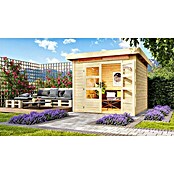 Karibu Gartenhaus Kandern 3 (244 x 244 cm, Wandstärke: 28 mm, Flachdach, Natur)