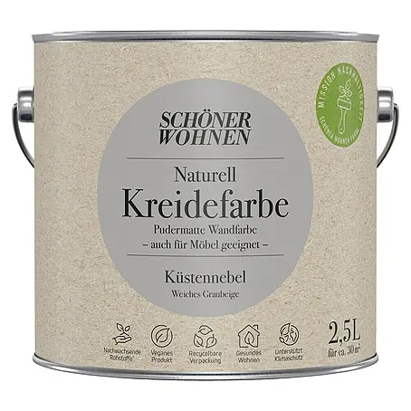 SCHÖNER WOHNEN-Farbe Naturell Wandfarbe Kreidefarbe