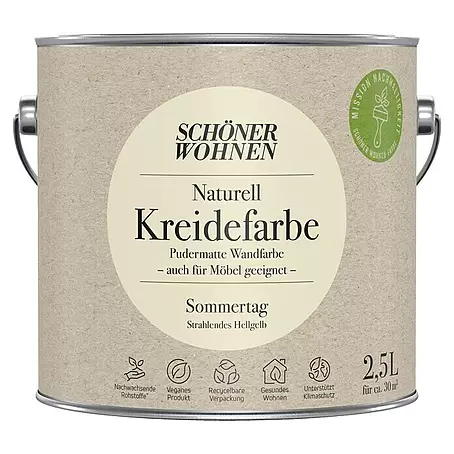 SCHÖNER WOHNEN-Farbe Naturell Wandfarbe Kreidefarbe