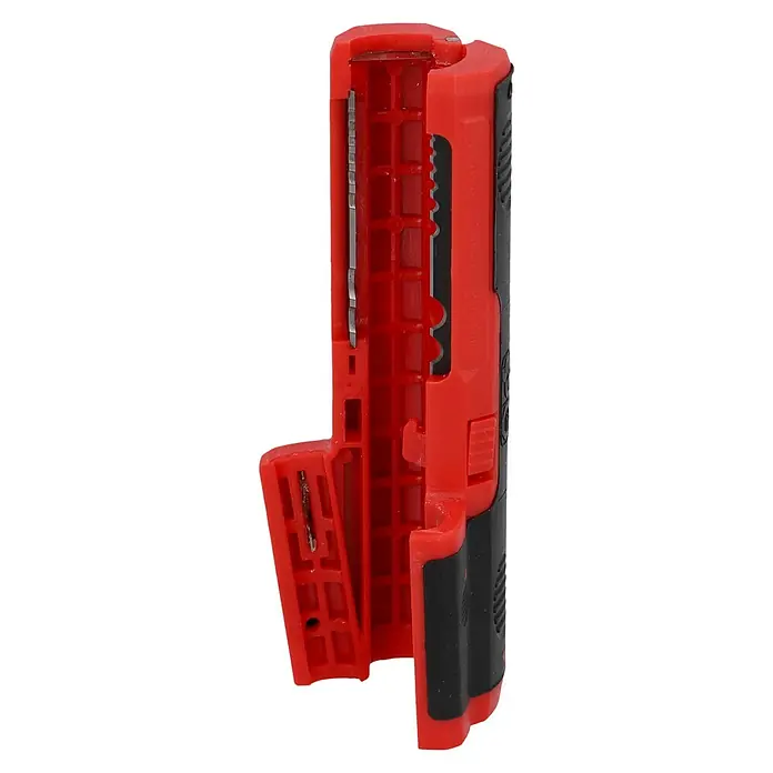 UniTEC Kabelentmanteler - Geeignet für Leitungsquerschnitt: 0,5 mm² - 6 mm² - Rotes und schwarzes Werkzeug mit Klinge. Ein vielseitiges und kompaktes Werkzeug für verschiedene Schneid- und Abisolierarbeiten.