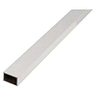 Alberts Tubo rectangular (2,6 m x 20 mm x 30 mm, Aluminio, Blanco)