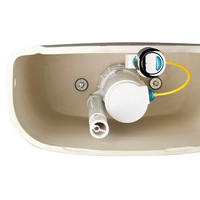 Plastisan Descarga para WC doble con cable (Blanco, Rebosadero)