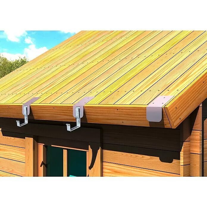 Sarei Kastenrinnenhalter Spezial - Nennweite: 70 mm, Silber, Stahl - Stimmungsaufnahme