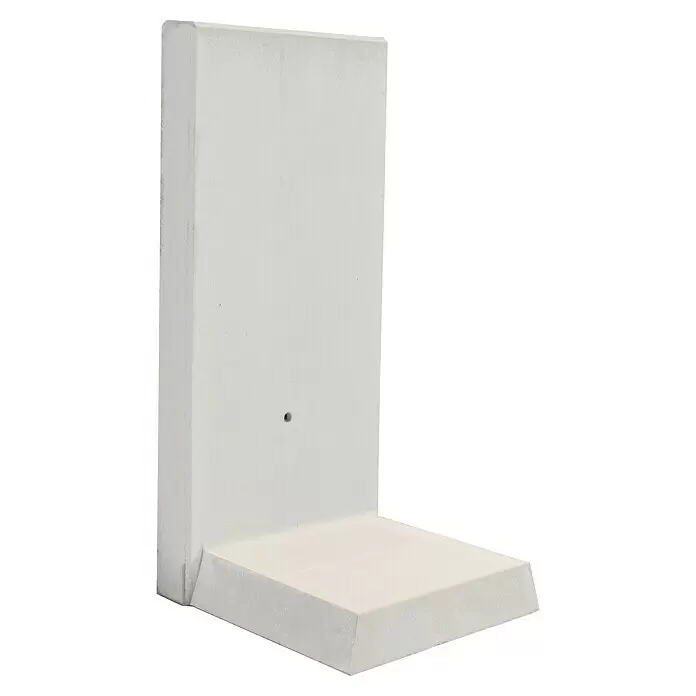 Diephaus L-Stein - 130 cm, 50 cm, Stärke: 12 cm, Grau - Hellgraues L-förmiges Betonstützwandelement für den Bau.
