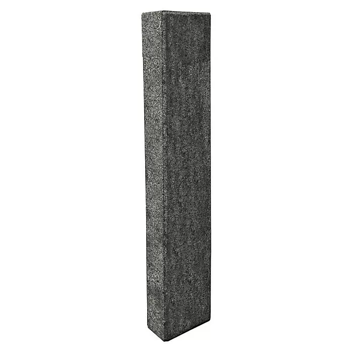 Diephaus Palisade Niles - 90 x 20 x 8 cm, Basalt, Beton - Dunkelgrauer, texturierter rechteckiger Betonstein mit sichtbarer Körnung.