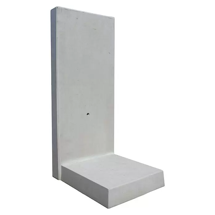 Diephaus L-Stein - 180 cm, 50 cm, Stärke: 12 cm, Grau - Graues L-förmiges Betonfertigteil für Stützmauern.