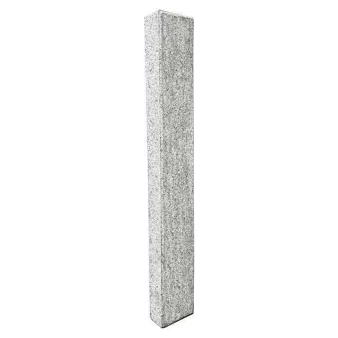 Diephaus Palisade Niles - 120 x 20 x 8 cm, Granit, Beton - Grauer, gesprenkelter, rauer rechteckiger Block, vermutlich Beton oder Granit.