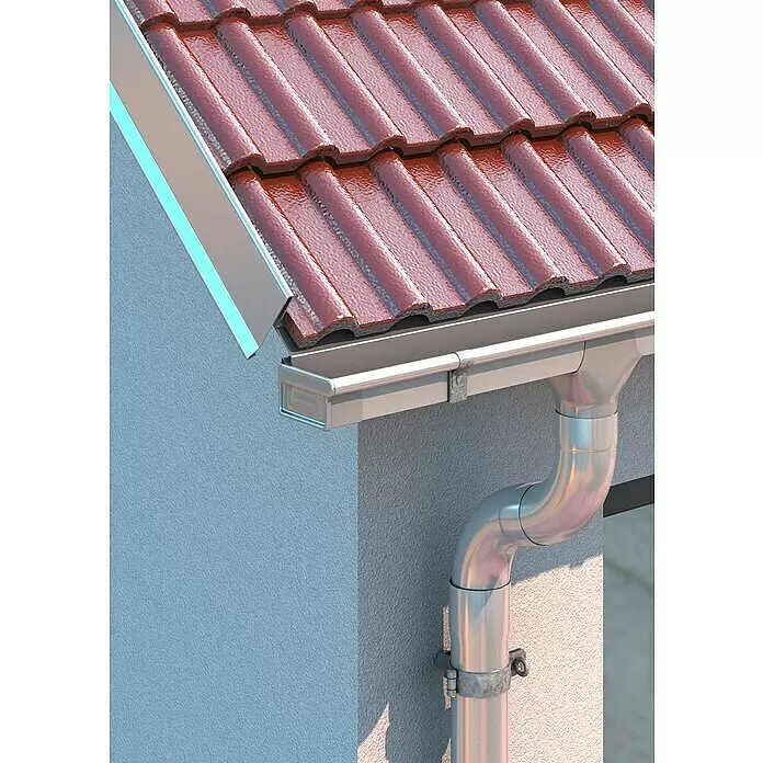Sarei Rinnenendstück - Nennweite: 70 mm, Links, Aluminium - Detailaufnahme