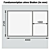 Karibu Gartenhaus Mühlentrup (238 x 428 cm, 19 mm, Flachdach, Terragrau)
