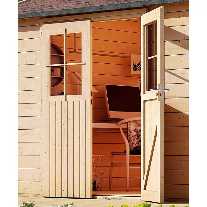 Karibu Gartenhaus Tintrup - Holz, Natur - Stimmungsaufnahme