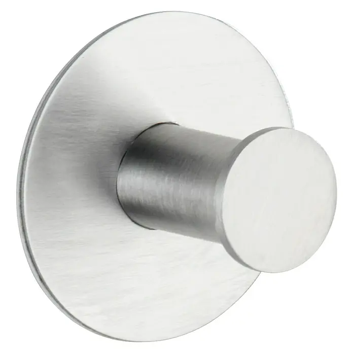 Wenko Handtuchhaken Celano - 1 Stk., Edelstahl, Matt - Wandhaken aus gebürstetem Edelstahl. Dieser robuste und stilvolle Haken eignet sich ideal zum Aufhängen von Handtüchern oder Kleidungsstücken.