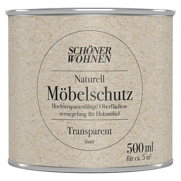 SCHÖNER WOHNEN-Farbe Naturell Versiegelung Möbelschutz - Farblos Transparent, Matt, 500 ml - Dose Möbelschutz von Schöner Wohnen, Naturell, transparent matt für Holzmöbel, Inhalt 500ml für ca. 5 m².