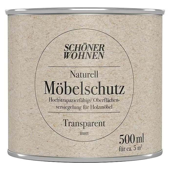 SCHÖNER WOHNEN-Farbe Naturell Versiegelung MöbelschutzFarblos Transparent, Matt, 500 ml Front View
