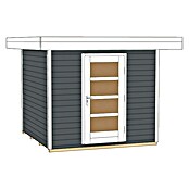 Weka Gartenhaus 172 (Außenmaß inkl. Dachüberstand (B x T): 275 x 314 cm, Holz, Anthrazit, Tür mit Lichtausschnitten) | BAUHAUS