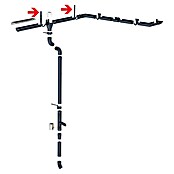 Sarei Dachrinnenhalter (Nennweite: 80 mm, Anthrazit, Stahl)