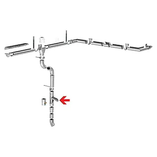 Sarei Haus- und Gartentechnik Rinnenendstück NW80 Alu-natur 10-tlg Re