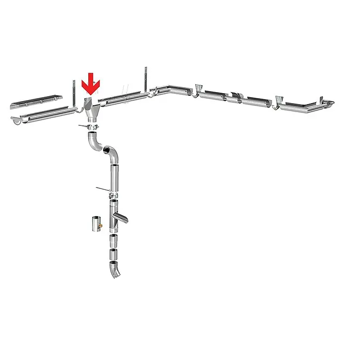 Filtro Per Grondaia Sarei SHDT - Zincato, Diametro NW 100, Protezione Da Foglie E Sporco - Foto 10