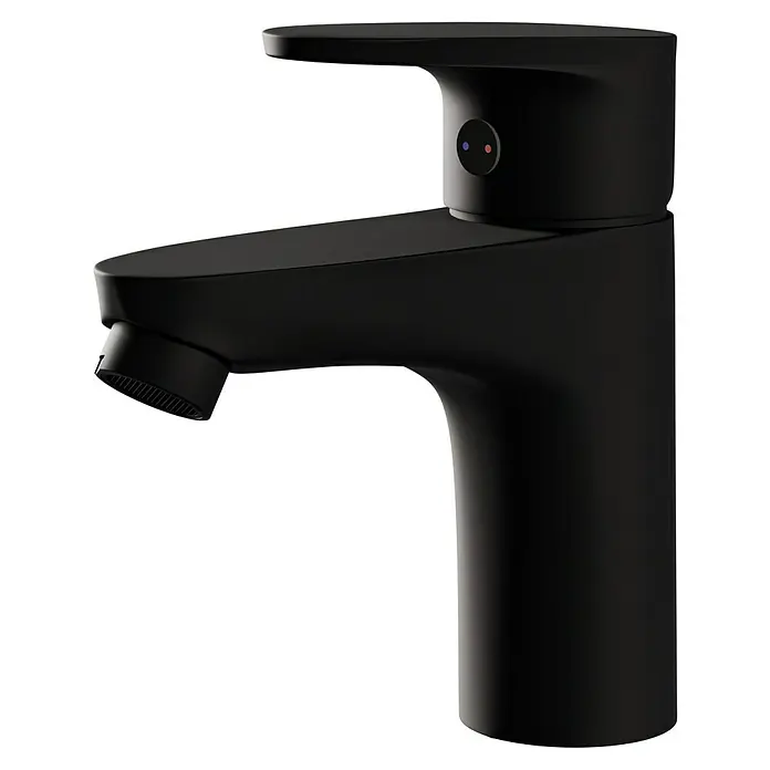 Camargue Elba Waschtischarmatur - Schwarz, Matt - Schwarzer Wasserhahn mit modernem Design, ideal für jedes Badezimmer. Elegante Armatur für stilvolle Waschbecken.