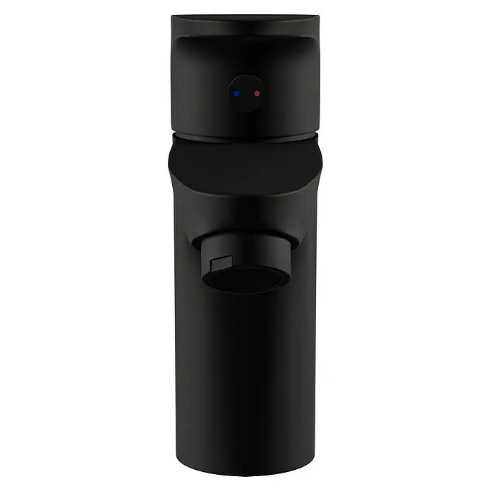 Camargue Elba Waschtischarmatur - Schwarz, Matt - Mattschwarzer Wasserhahn mit Temperaturanzeige für Bad oder Küche. Modernes Design für stilvolle Badezimmer und Küchenarmaturen.