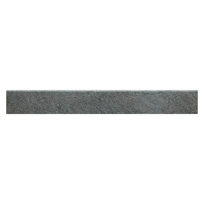 Sockelfliese Skiffer - 7,5 x 61 cm, Anthrazit, Matt - Grauer Sockelstein mit feiner Textur. Perfekt für moderne Innenräume und als stilvolle Ergänzung für jeden Raum.