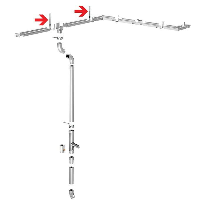 Sarei Kastenrinnenhalter (Nennweite: 85 mm, Stahl)
