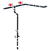 Sarei Kastenrinnenhalter (Nennweite: 70 mm, Anthrazit, Stahl)