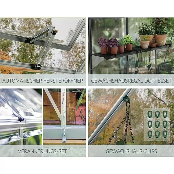 Palram – Canopia Zubehör-Set für Gewächshaus - Passend für: Palram - Canopia Gewächshaus Hybrid - Stimmungsaufnahme