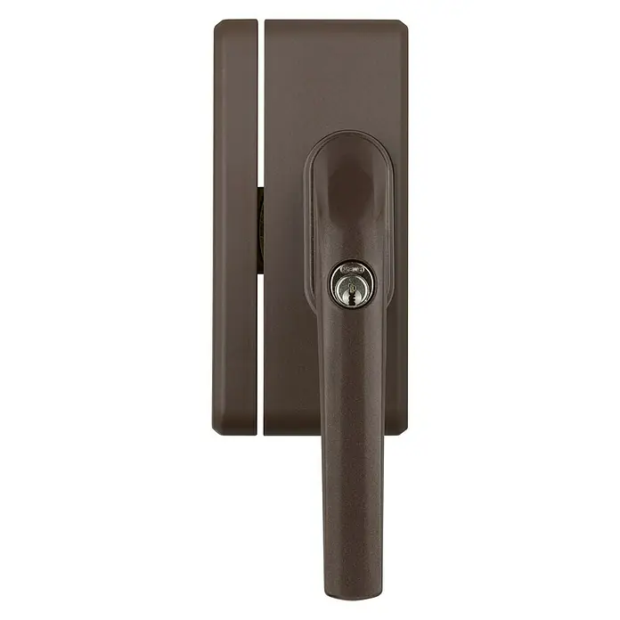 Abus Fenster-Zusatzschloss FO 400 - Dornmaß: 30 mm - 37 mm, Falztiefe: 0 mm - 29 mm, Universell einsetzbar, Braun - Fenstergriff mit Schloss in Braun. Das Design ist modern und funktional, ideal für zusätzliche Sicherheit in Ihrem Zuhause.