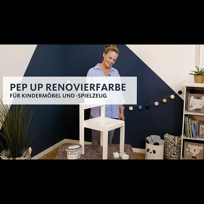 SCHÖNER WOHNEN-Farbe Pep up Renovierfarbe für Kindermöbel und -spielzeug - Salbeigrün, 1 l, Seidenmatt - SCHÖNER WOHNEN pep up | Renovierfarbe für Kindermöbel und -spielzeug