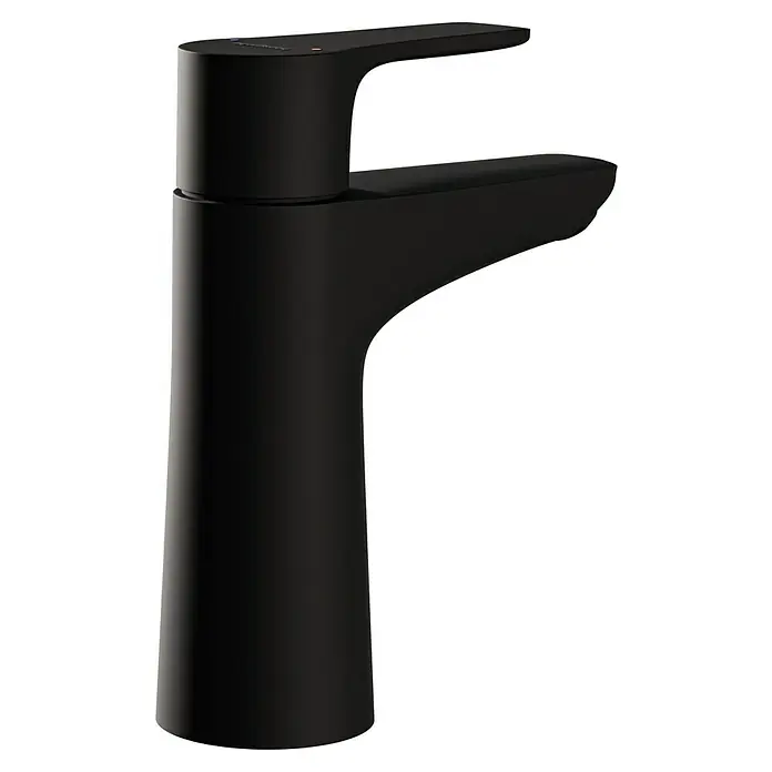 Hansgrohe Talis E Waschtischarmatur 110 - Schwarz, Matt - Schwarzer, moderner Wasserhahn mit elegantem Design, perfekt für stilvolle Badezimmer. Er besticht durch seine minimalistische Form und hochwertige Verarbeitung.