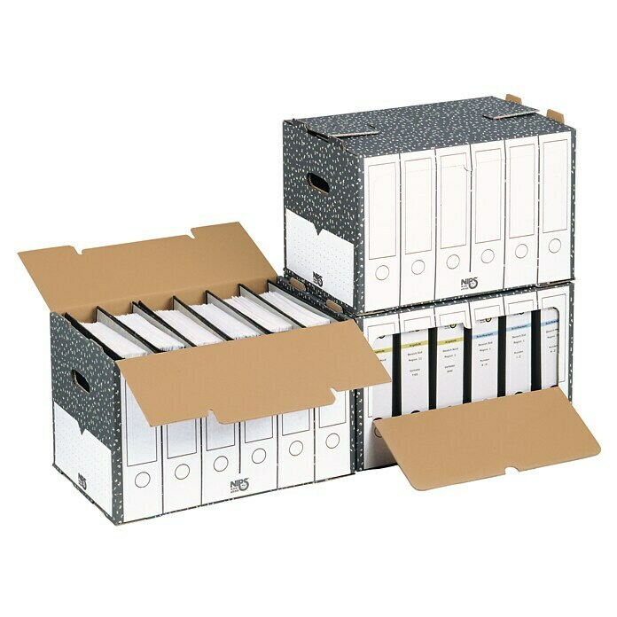 Ordner-Archiv-Box (Wellkarton, 50,5 X 30 X 33,5 Cm) | BAUHAUS