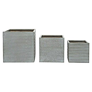 Maceta para planta Alex (L x Al: 30 x 30 cm, Material compuesto, Gris)