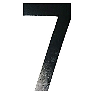 Huisnummer Zwart 150 mm (7, Matzwart, Staal)