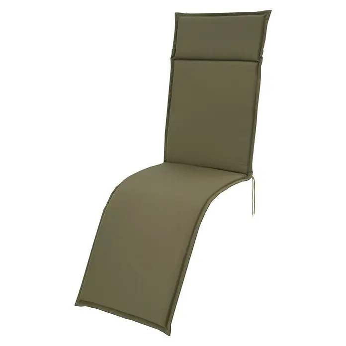 Sunfun Esdo Sitzauflage Relaxsessel - Oliv, L x B x H: 174 x 50 x 4,5 cm, Materialzusammensetzung Bezug: Polyester - Komfortabler, olivgrüner Liegestuhl mit gepolsterter Liegefläche und Rückenlehne für entspannte Stunden im Freien. Die ideale Ergänzung für Garten oder Terrasse.