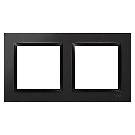 Simon 10 Marco (Negro, Modelo de mecanismos: x 2, Plástico, Colocar)