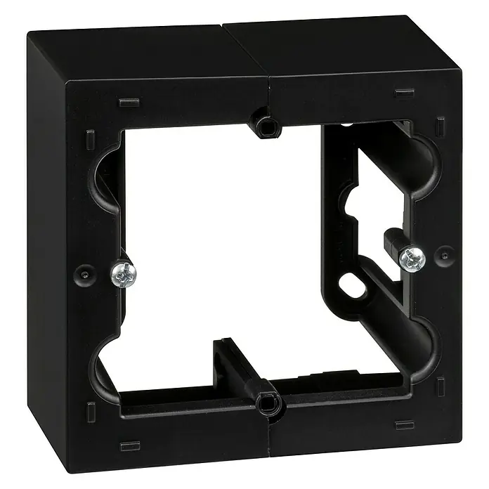 Simon 10 Caja de superficie - 4 x 8,4 x 8,4 cm, Colocar, Negro - Caja de dispositivos negra para montar componentes electrónicos. Ideal para instalaciones que requieren una opción de caja robusta y fiable.