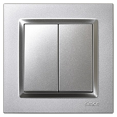 Simon 10 Conmutador doble (Aluminio, 10 A, Colocar)