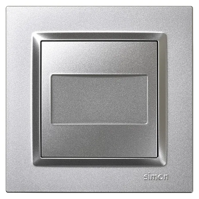 Simon 10 Tapa ciega - Aluminio, Plástico, IP20, Instalar - Interruptor Simon plateado para interiores modernos. Diseño elegante para un control de iluminación con estilo y comodidad.