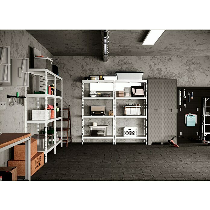 Regalux MetallSchwerlastregal (L x B x H 40 x 90 x 180 cm, Traglast