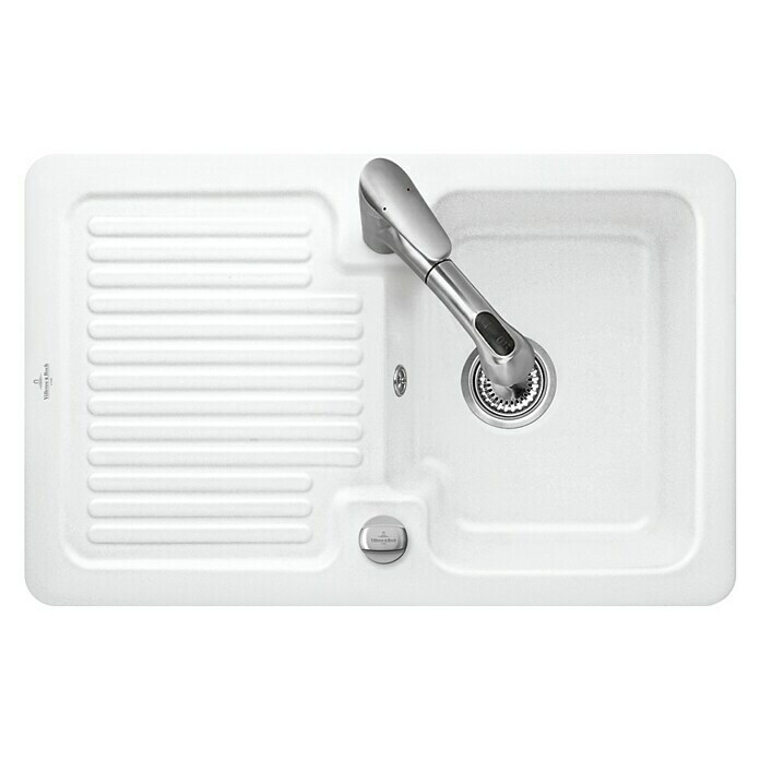 Villeroy & Boch Einbauspüle Condor80 x 51 cm, 1 Becken, Keramik, Weiß View From Above