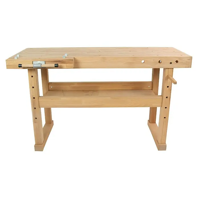 Rikta Hobelbank - L x B: 140 x 50 cm, Arbeitshöhe: 83 cm, Holz - Die robuste Werkbank aus Holz ist ideal für Heimwerker. Sie bietet eine stabile Arbeitsfläche und eine praktische Ablage für Werkzeuge.