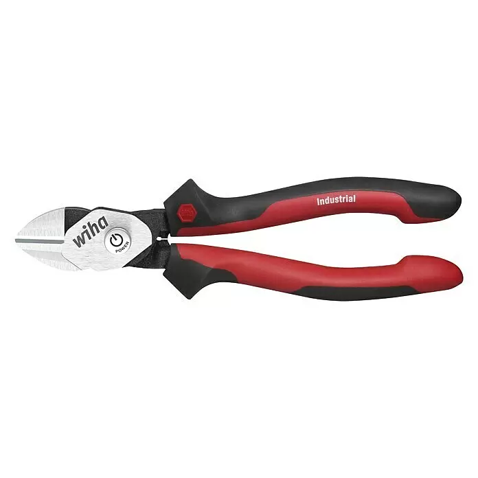 Wiha Seitenschneider BiCut - Länge: 27 cm, Härte Schneide: 64 HRC - Wiha Industrial Power Seitenschneider mit rot-schwarzen Griffen und silbernen Klingen.