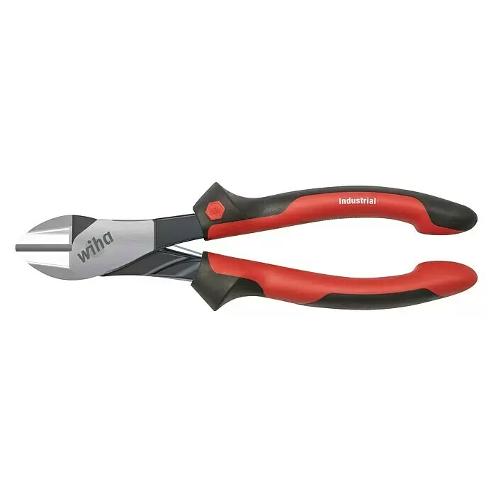 Wiha Seitenschneider Industrial - Länge: 20 cm - Wiha Industrial Seitenschneider mit rot-schwarzen Griffen und silbernem Metallschneidkopf.