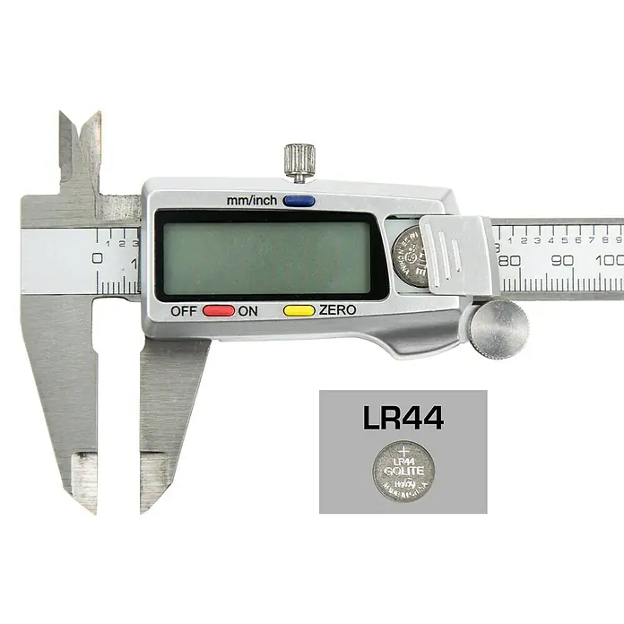 Alpha Tools Digitaler Messschieber - Messbereich: 0 - 150 mm, Stahl - Digitaler Messschieber zur präzisen Messung mit LR44-Batterie für zuverlässige Leistung. Das ideale Werkzeug für genaue Messungen.